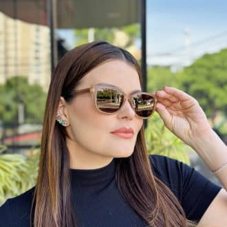 safine com br oculos de sol feminino gatinho marrom dafne 3