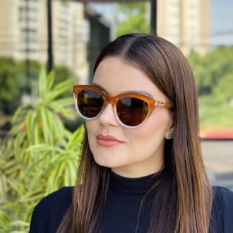 safine com br oculos de sol feminino gatinho marrom degrade anita 1