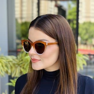 safine com br oculos de sol feminino gatinho marrom degrade anita 2
