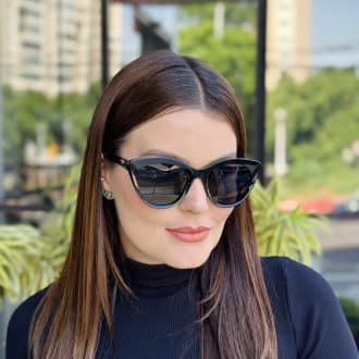 safine com br oculos de sol feminino gatinho preto anita