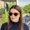 safine com br oculos de sol feminino redondo marrom degrade nubia