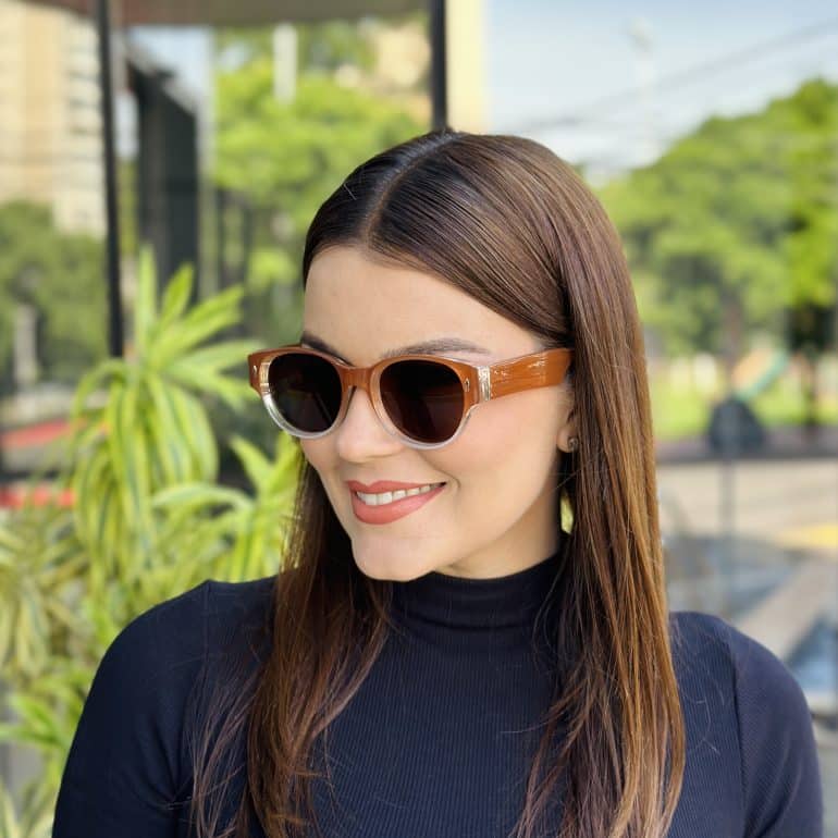 safine com br oculos de sol feminino redondo marrom degrade nubia 3