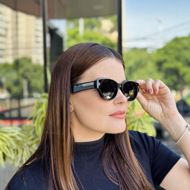 safine com br oculos de sol feminino redondo preto nubia 3