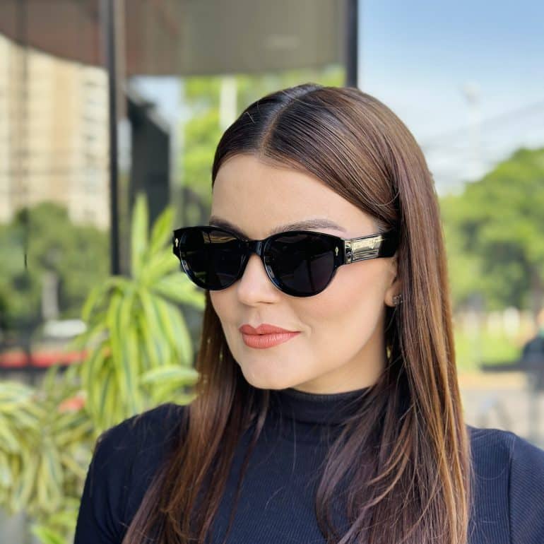 safine com br oculos de sol feminino redondo preto nubia 4