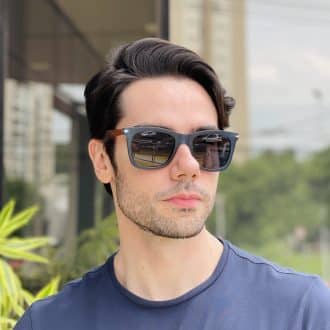 safine com br oculos de sol masculino quadrado azul eliezer