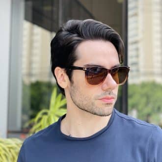 safine com br oculos de sol masculino quadrado marrom degrade eliezer 1