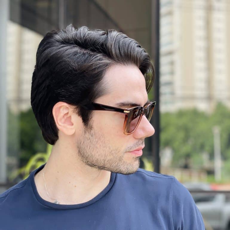 safine com br oculos de sol masculino quadrado marrom degrade eliezer 2
