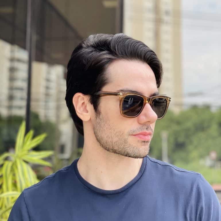 safine com br oculos de sol masculino quadrado marrom transparente eliezer 2