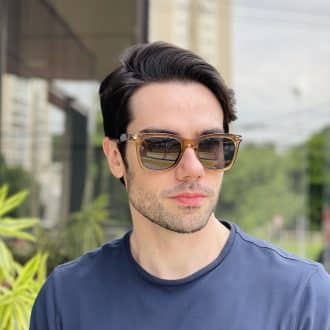 safine com br oculos de sol masculino quadrado marrom transparente eliezer
