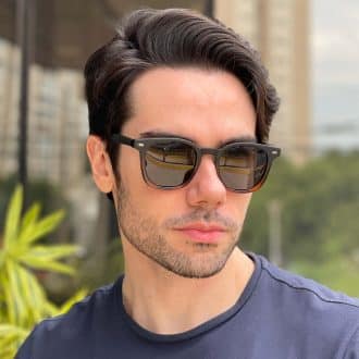 safine com br oculos de sol masculino quadrado preto e tartaruga denis