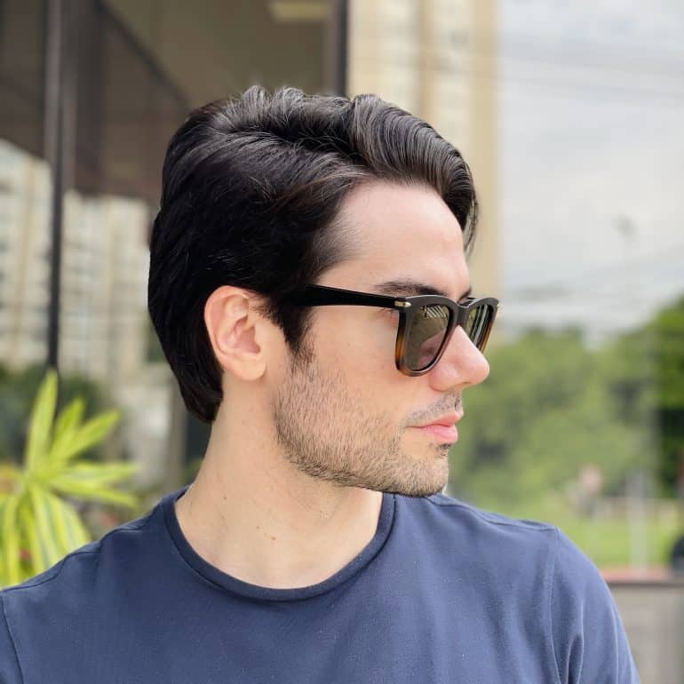 safine com br oculos de sol masculino quadrado preto e tartaruga eliezer 2