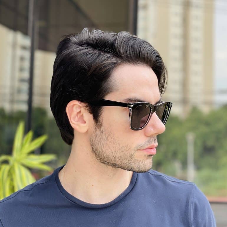 safine com br oculos de sol masculino quadrado preto transparente eliezer 1