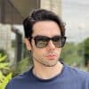 safine com br oculos de sol masculino quadrado preto transparente eliezer