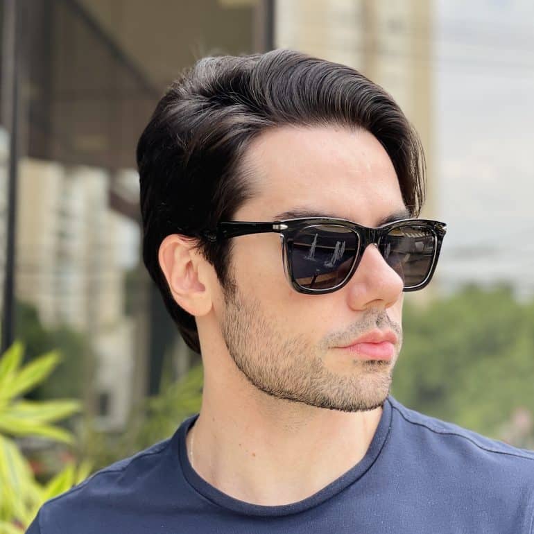 safine com br oculos de sol masculino quadrado preto transparente eliezer 3
