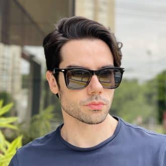 safine com br oculos de sol masculino quadrado preto transparente eliezer