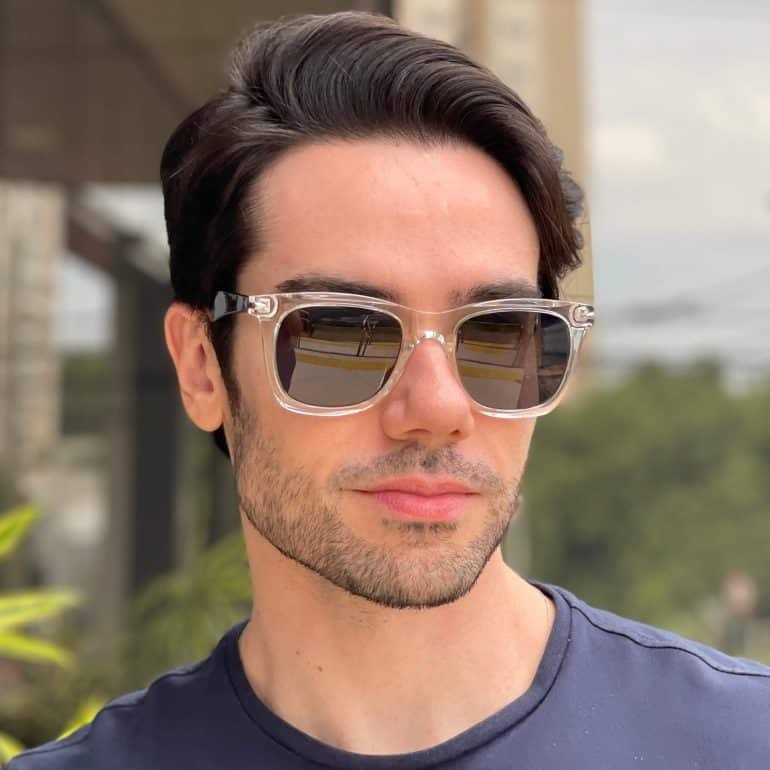 safine com br oculos de sol masculino quadrado transparente eliezer