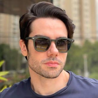 safine com br oculos de sol masculino quadrado verde denis