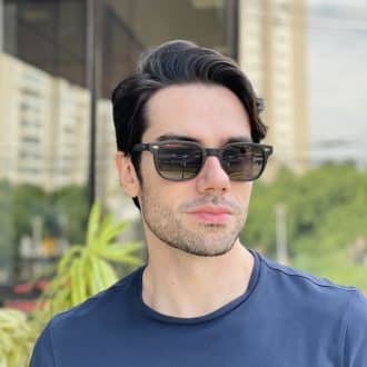 safine com br oculos de sol masculino retangular preto cesar