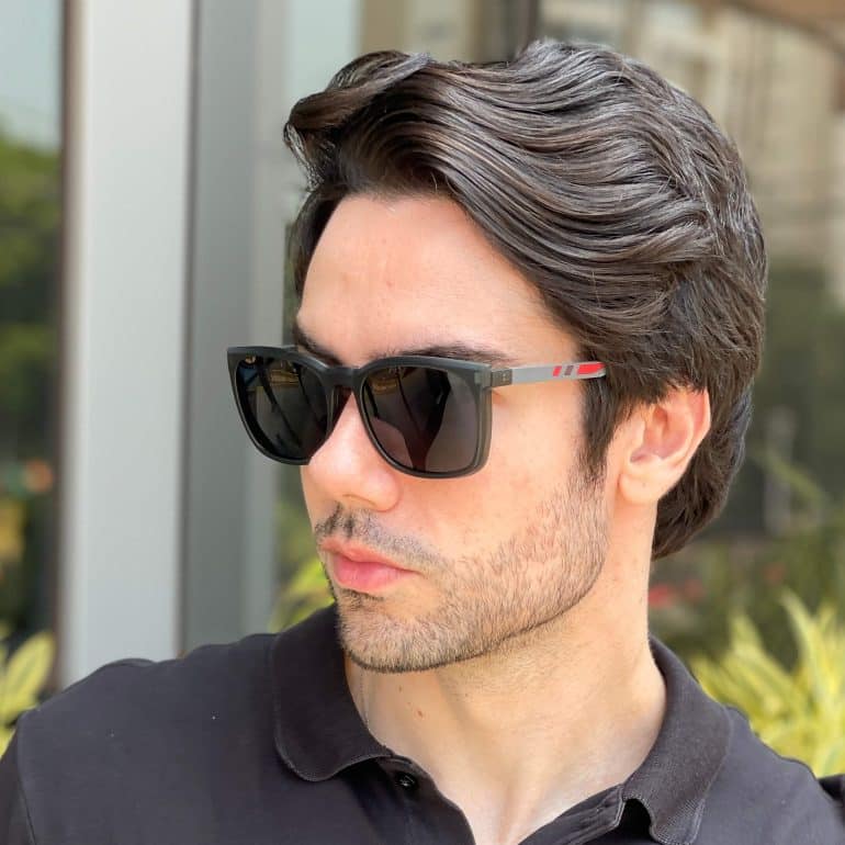 safine com br oculos 2 em 1 clip on masculino quadrado grafite ruan 2