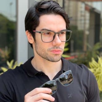 safine com br oculos 2 em 1 clip on masculino quadrado grafite ruan 4