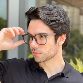 safine com br oculos 2 em 1 clip on masculino quadrado grafite ruan 6