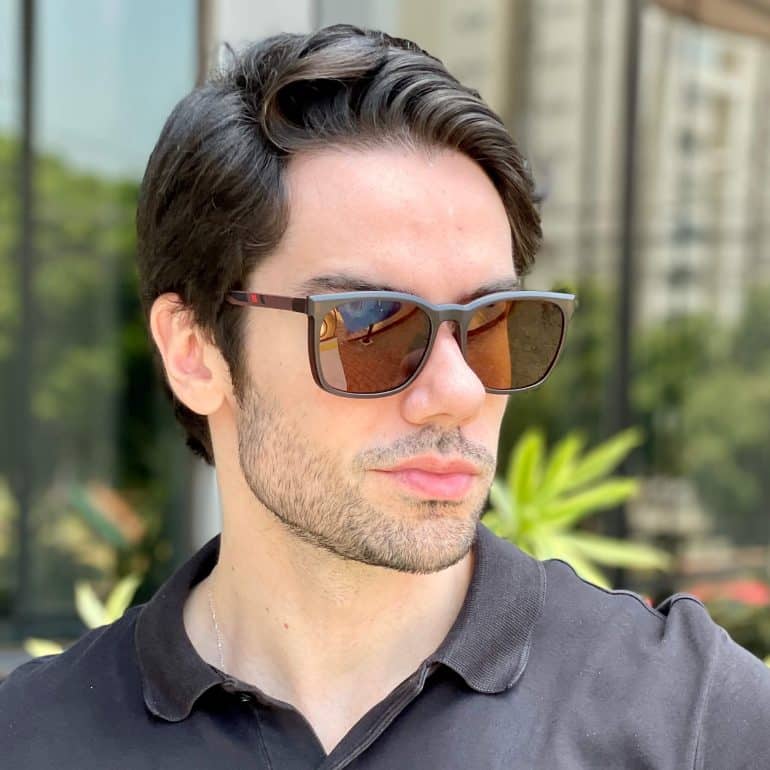 safine com br oculos 2 em 1 clip on masculino quadrado marrom ruan 10