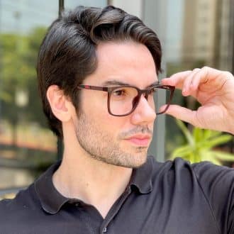 safine com br oculos 2 em 1 clip on masculino quadrado marrom ruan 15
