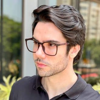 safine com br oculos 2 em 1 clip on masculino quadrado marrom ruan 16