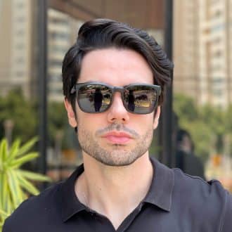 safine com br oculos 2 em 1 clip on masculino quadrado preto e cinza ruan
