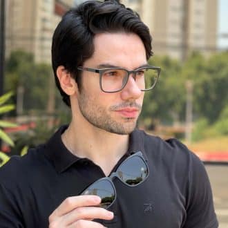 safine com br oculos 2 em 1 clip on masculino quadrado preto e cinza ruan 5