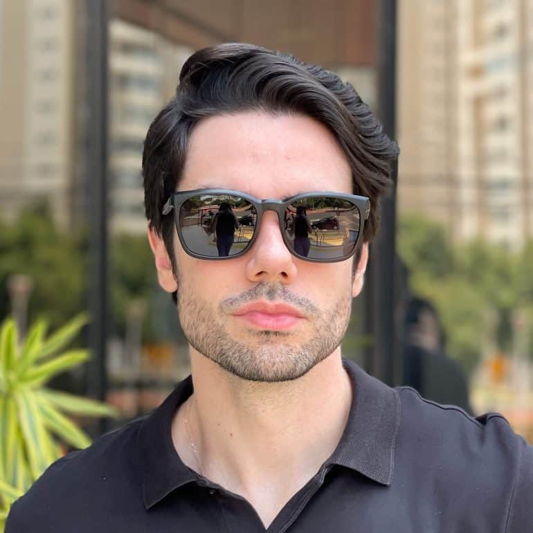 safine com br oculos 2 em 1 clip on masculino quadrado preto e cinza ruan