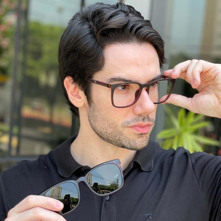 safine com br oculos 2 em 1 clip on masculino quadrado tartaruga ruan 6