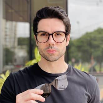 safine com br oculos 2 em 1 clip on masculino redondo marrom mateus