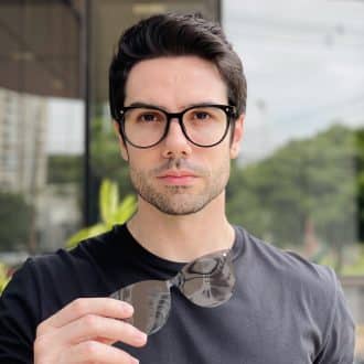 safine com br oculos 2 em 1 clip on masculino redondo preto mateus
