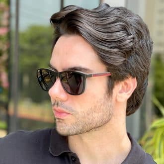 safine com br oculos 3 em 1 clip on masculino retangular preto e cinza alan 3