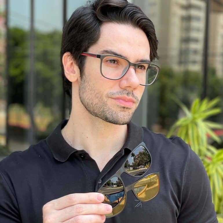 safine com br oculos 3 em 1 clip on masculino retangular preto e cinza alan 6