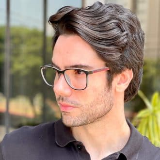 safine com br oculos 3 em 1 clip on masculino retangular preto e cinza alan 8