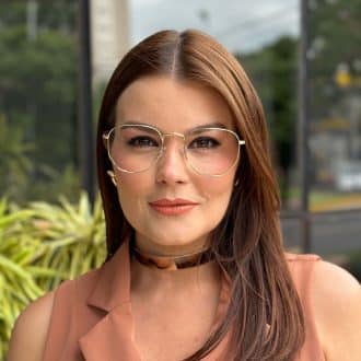 safine com br oculos de grau feminino hexagonal dourado polly