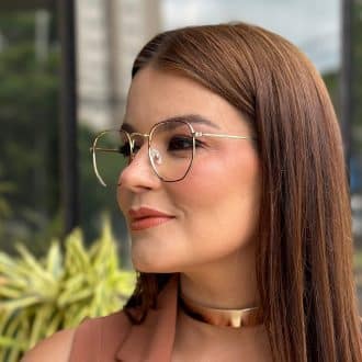 safine com br oculos de grau feminino hexagonal marsala polly 3