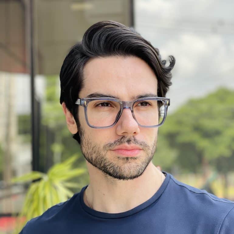 safine com br oculos de grau masculino quadrado azul enzo 1