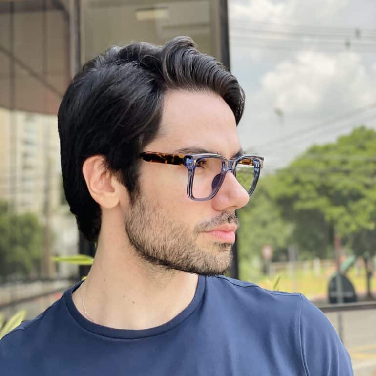safine com br oculos de grau masculino quadrado azul enzo 2