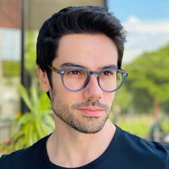 safine com br oculos de grau masculino redondo azul levi 1