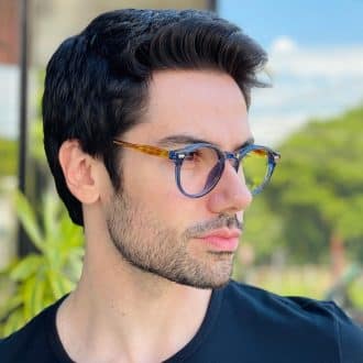 safine com br oculos de grau masculino redondo azul levi 2