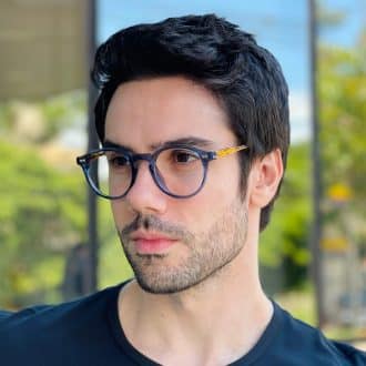 safine com br oculos de grau masculino redondo azul levi 3