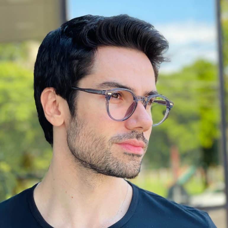 safine com br oculos de grau masculino redondo cinza levi 2