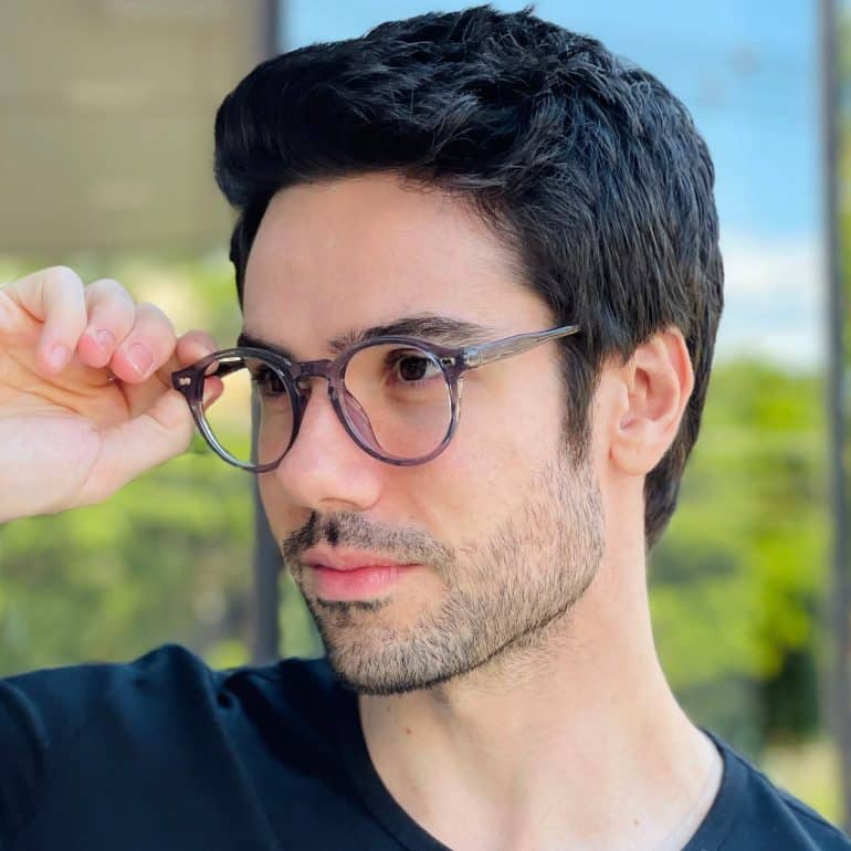 safine com br oculos de grau masculino redondo cinza levi 4