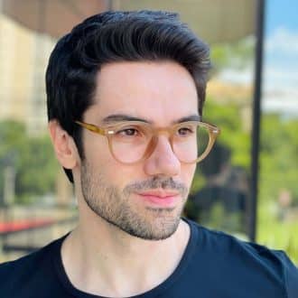 safine com br oculos de grau masculino redondo marrom levi 2