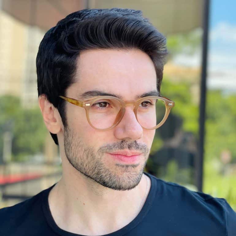 safine com br oculos de grau masculino redondo marrom levi 2