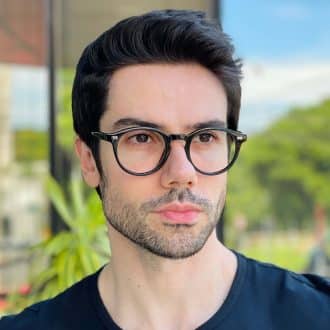 safine com br oculos de grau masculino redondo preto levi 1