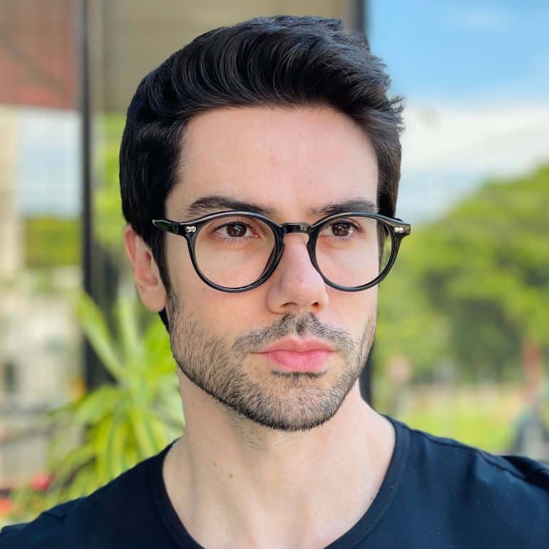 safine com br oculos de grau masculino redondo preto levi 1